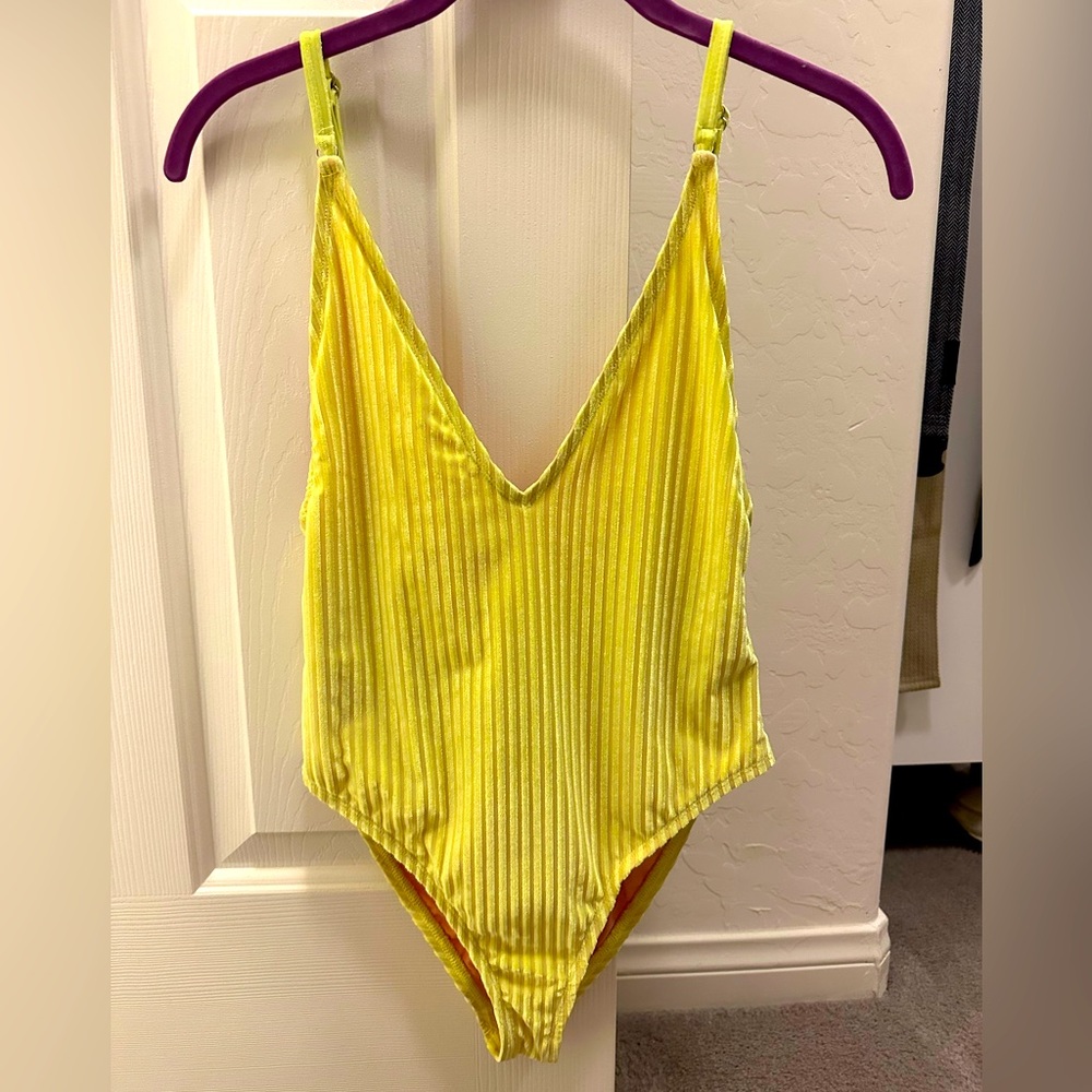 Lovewave x Revolve Neon Ribbed Bodysuit - Sz M